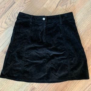 Seafarer mini corduroy skirt, black, s 28